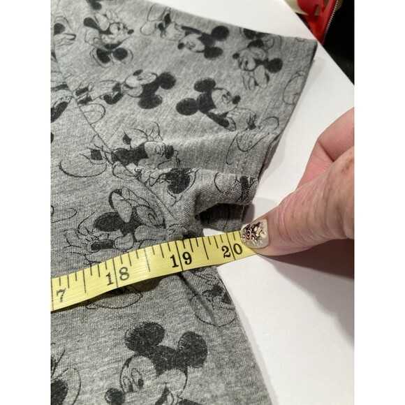 Disney mickey mouse T-shirt XL Gray All Over With Black Mickeys - Picture 5 of 6